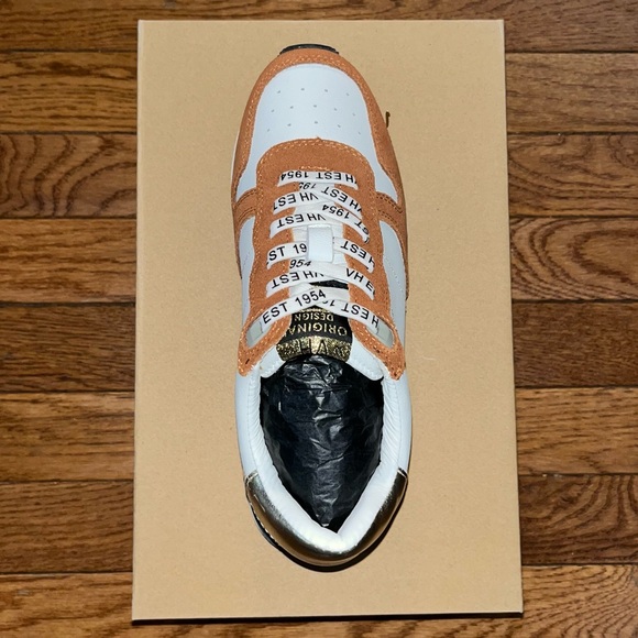 Vintage Havana Leather Valery Rust & Leopard Detail Run Sneakers Women's Size 6 - Picture 7 of 13